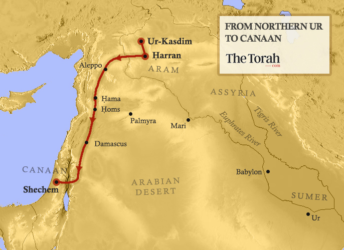 map of abrahams journey from haran to canaan        <h3 class=